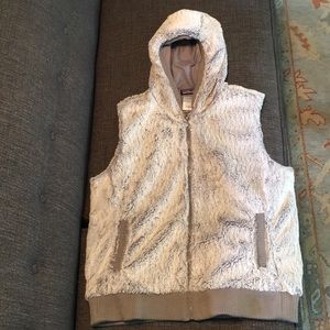 Gray hooded Patagonia vest
